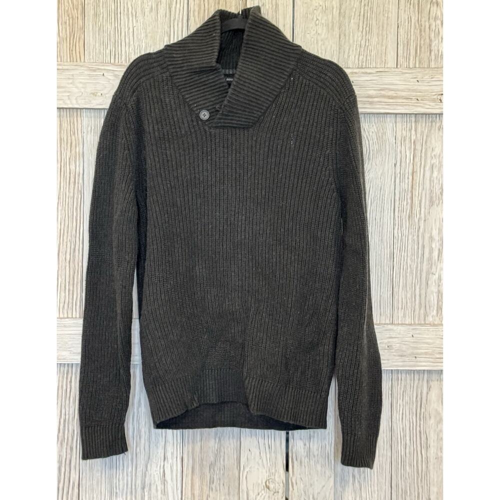 Banana Republic Eco‎ Sweater Mens Medium Shawl Collar Pullover Warm Cozy Comfy